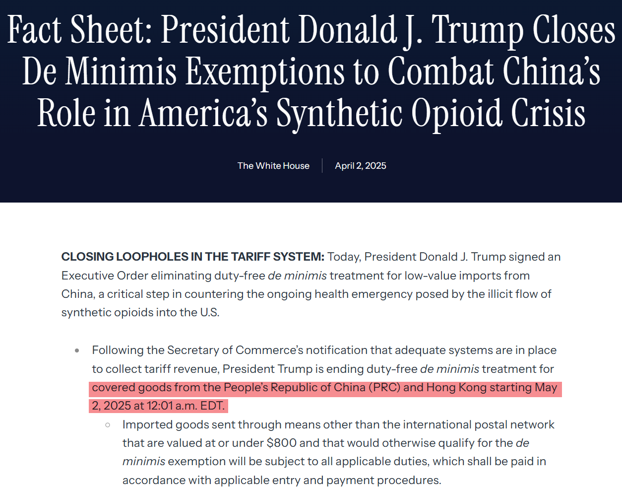 疯狂星期四,美国关税累加至54%,T86政策五月起失效! 5 疯狂星期四,美国关税累加至54%,T86政策五月起失效!