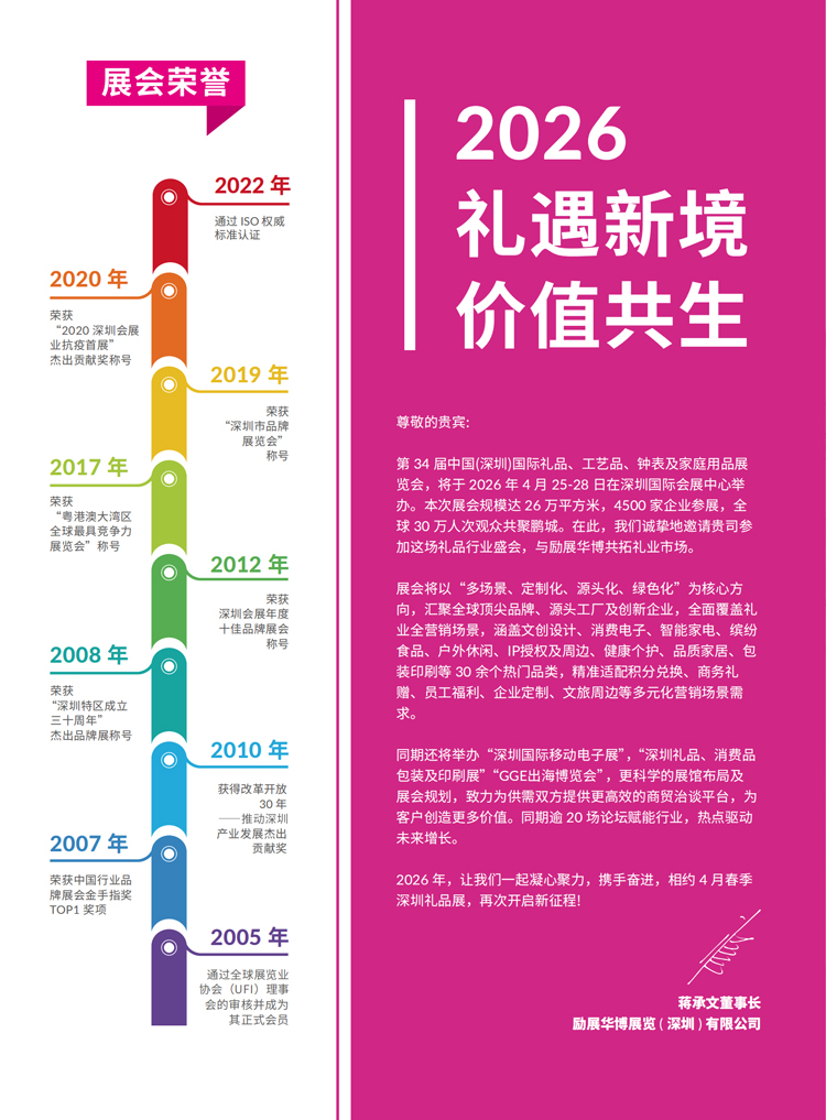 第34届中国（深圳）国际礼品、工艺品、钟表及家庭用品展览会