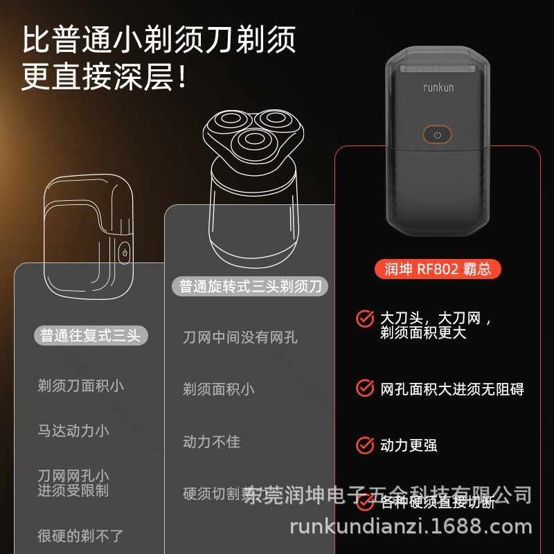 往复式双刀网剃须刀