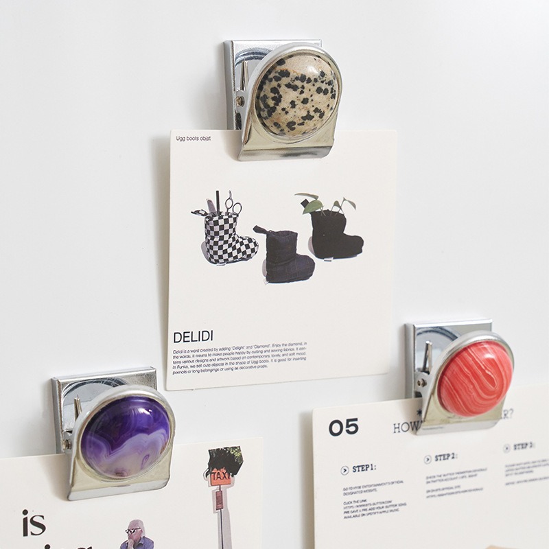 原石磁吸便签夹