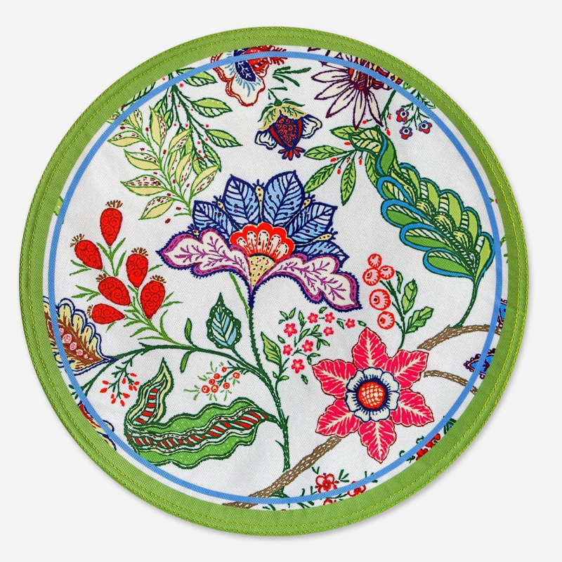 印花圆餐垫(15"RD)