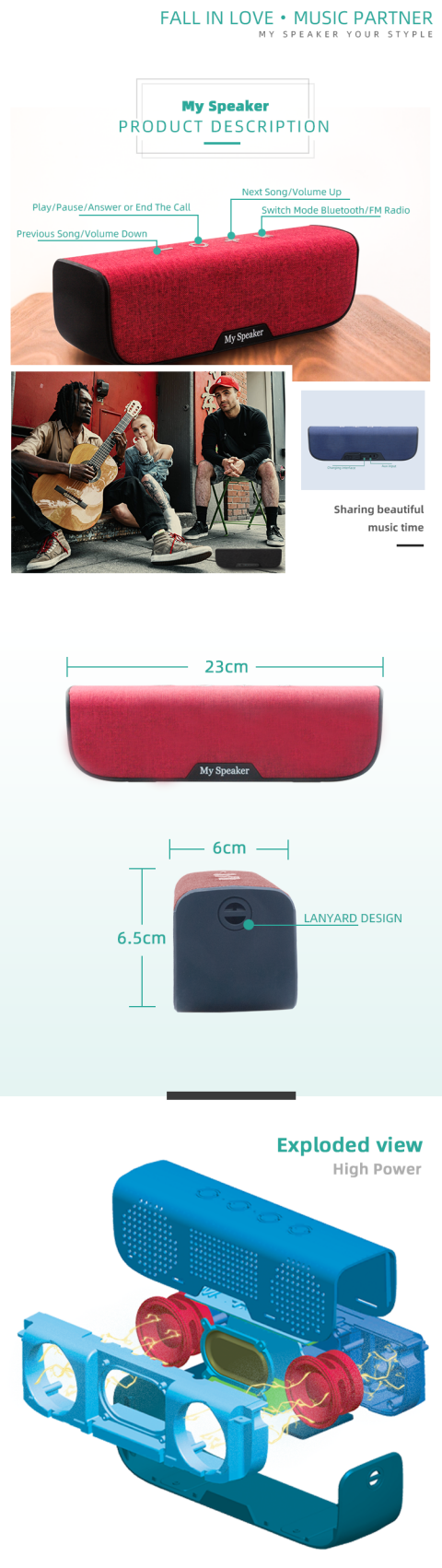 桌面布艺蓝牙音箱