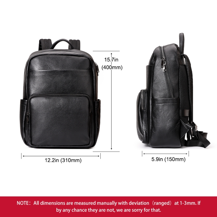 男士真皮双肩包