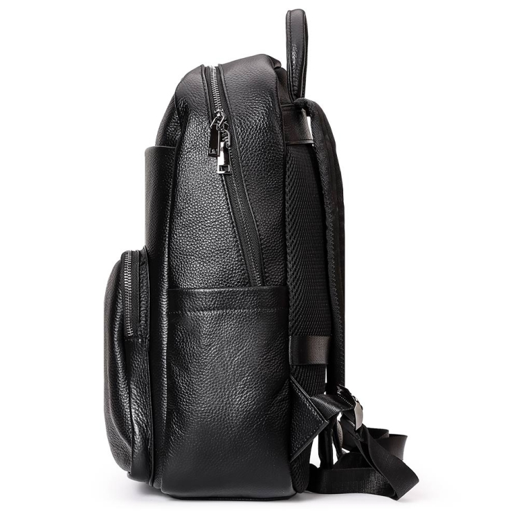 男士真皮双肩包