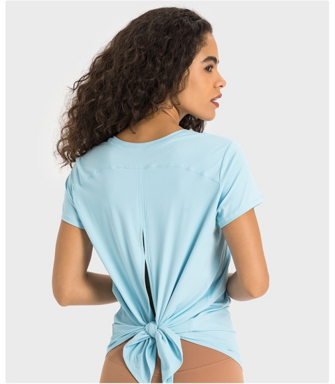 瑜伽短袖裸感冷感速干