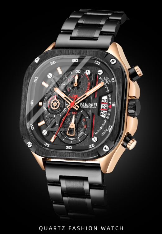 钢带日历石英手表 1 钢带日历石英手表