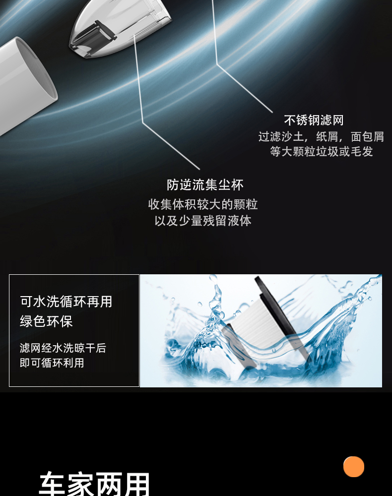 手持家用车载吸尘器