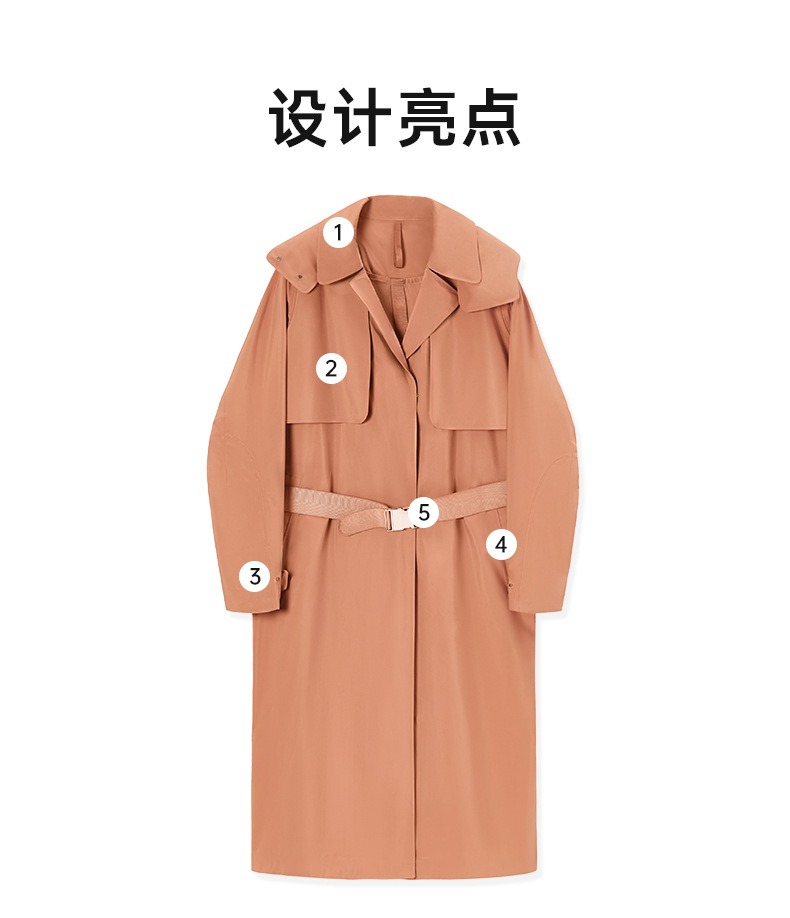 防水防风长款风衣