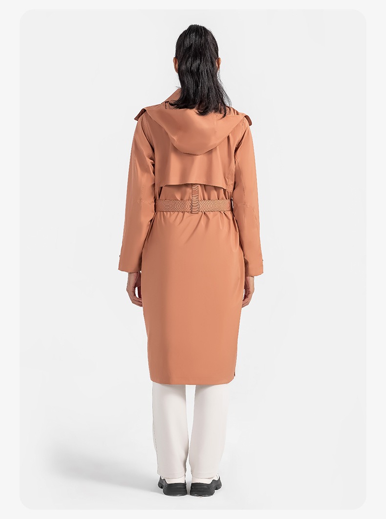 防水防风长款风衣