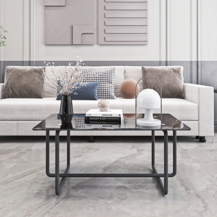 钢化玻璃透明茶几