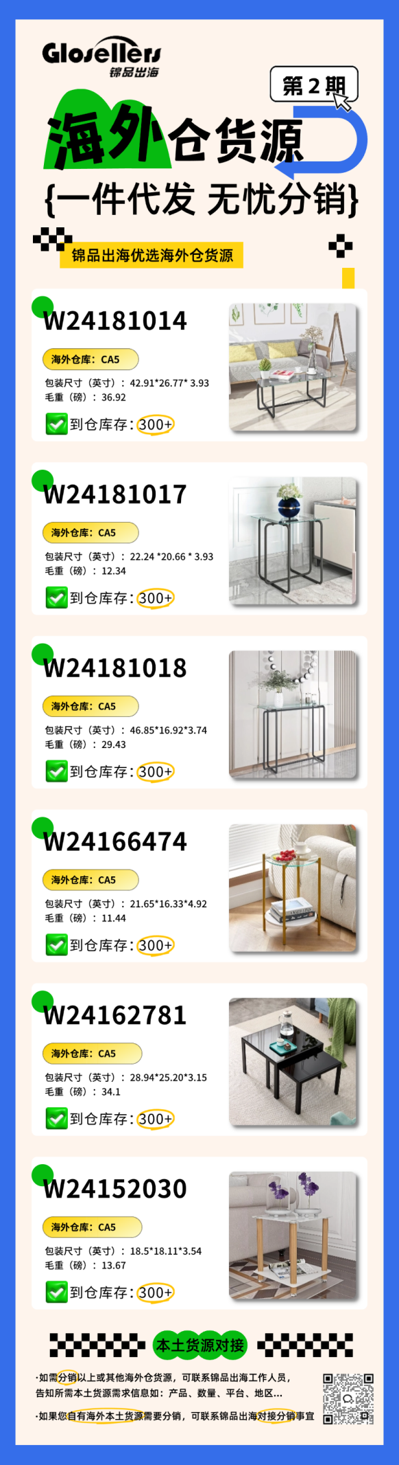 海外仓货源|室内家具-边几/茶几 2 海外仓货源|室内家具-边几/茶几