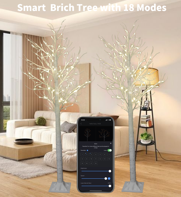 1.8m双支装白桦树