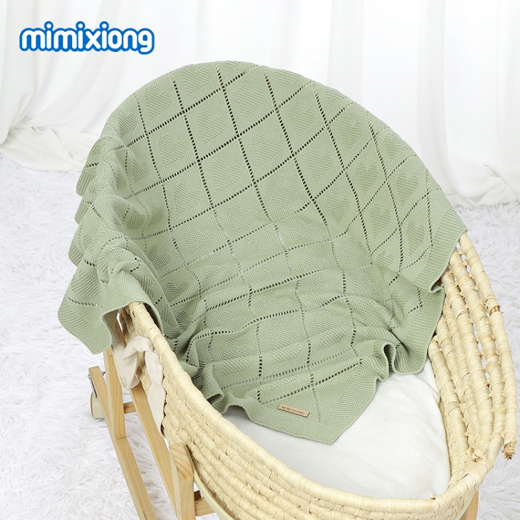 针织镂空盖毯抱被