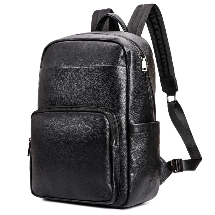 男士真皮双肩包