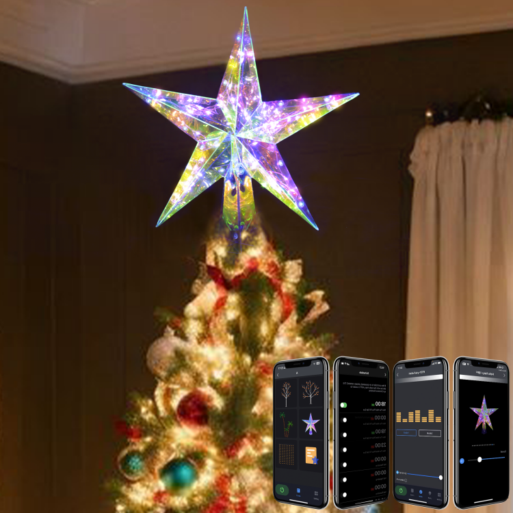 幻彩片五角星圣诞树