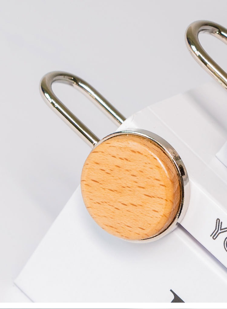 简约木质金属书签