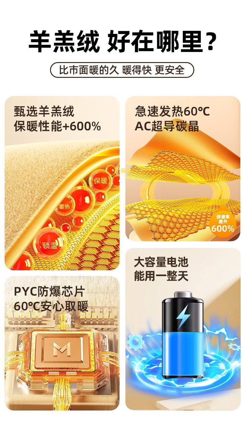 双面发热绒布暖手宝