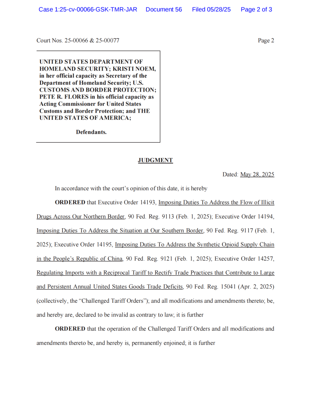 重磅！美国法院裁定越权，特朗普关税政策被“叫停”