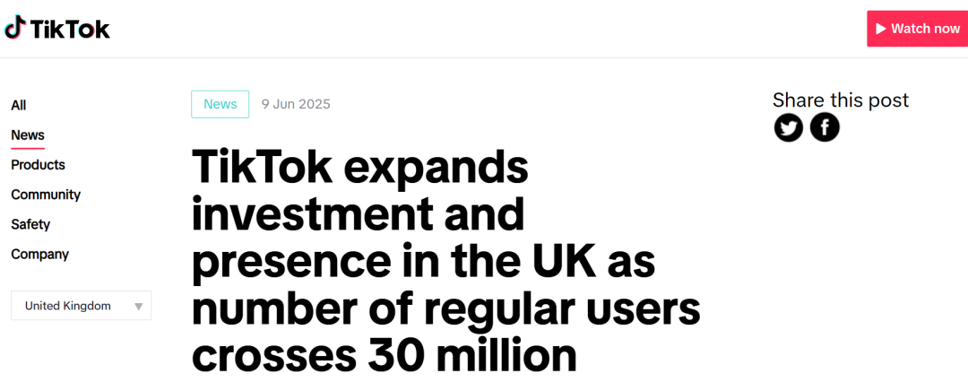 半个英国都在刷!TikTok月活破3000万,重磅投资剑指欧洲枢纽 5 半个英国都在刷!TikTok月活破3000万,重磅投资剑指欧洲枢纽