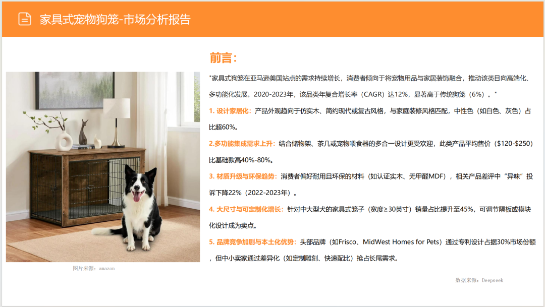 亚马逊选品日记第11期:家具式宠物狗笼(融合家具场景,创新突围新方向) 2 亚马逊选品日记第11期:家具式宠物狗笼(融合家具场景,创新突围新方向)