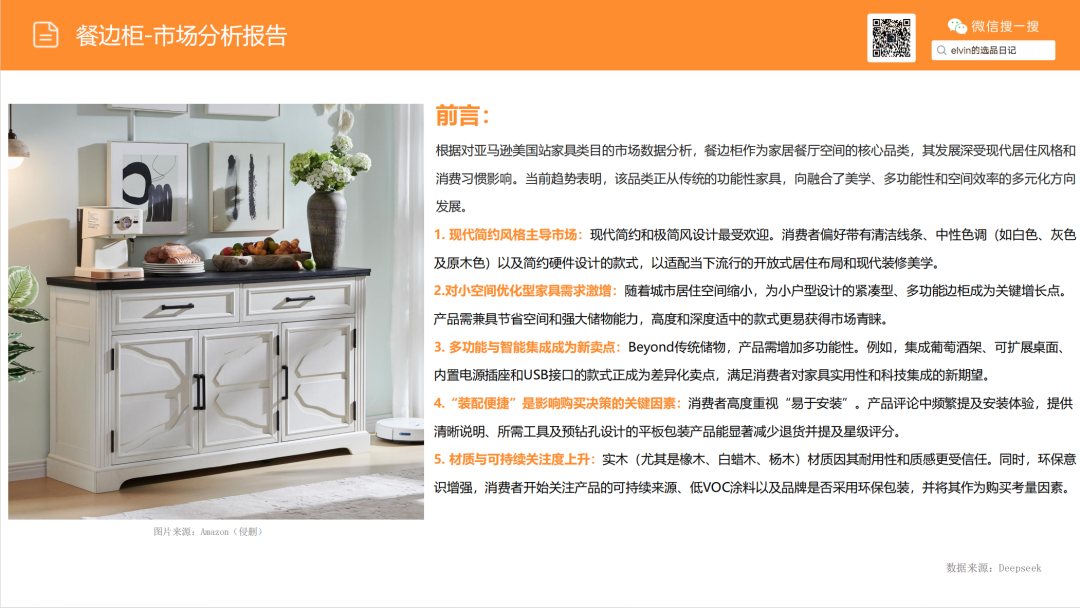 亚马逊选品日记第17期:餐边柜(告别同质化:解锁北美餐边柜市场的三大增量机会与用户深层需求) 2 亚马逊选品日记第17期:餐边柜(告别同质化:解锁北美餐边柜市场的三大增量机会与用户深层需求)
