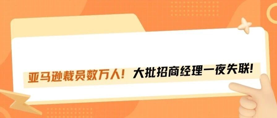 亚马逊裁员数万人，中国团队受波及，卖家服务对接延迟严重！