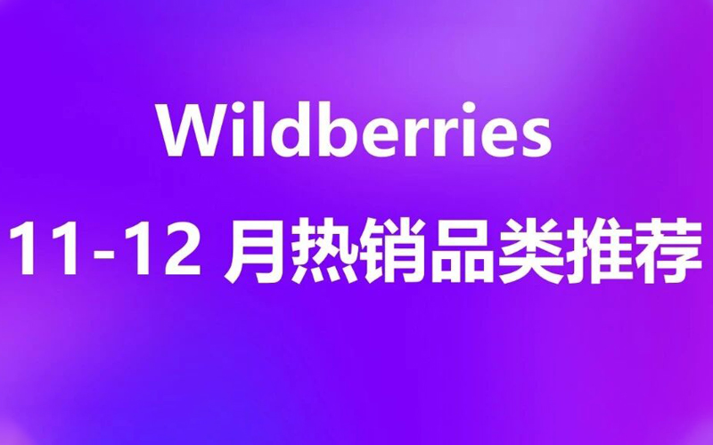 11-12月Wildberries热销品类推荐——锁定年末四大促旺季流量！