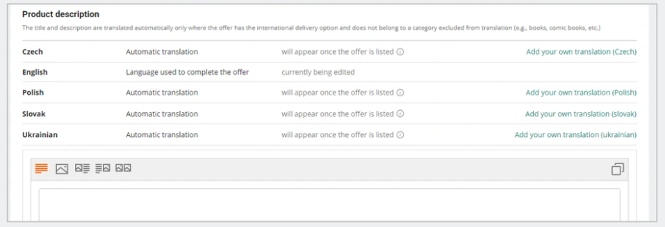 如何上架和编辑Allegro官方仓One Fulfillment服务里的offer