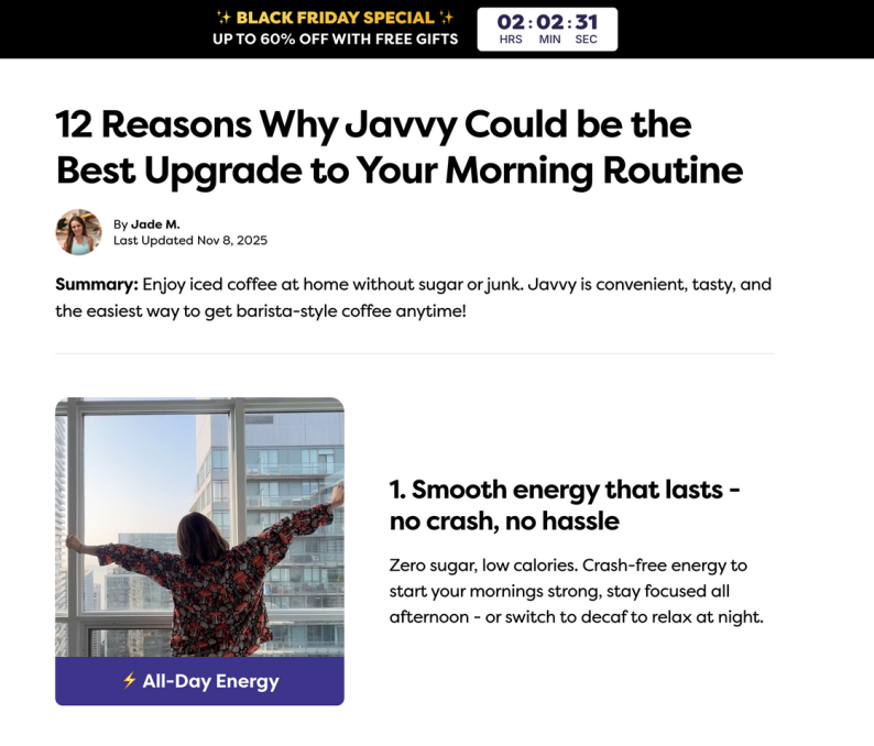 黑五落地页底层逻辑，独立站优化清单限时分享