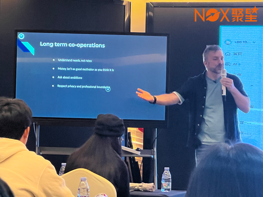 线下实战沙龙:Nox聚星携手大美,特邀英国科技红人Mat分享品牌合作实战经验。 5 线下实战沙龙:Nox聚星携手大美,特邀英国科技红人Mat分享品牌合作实战经验。