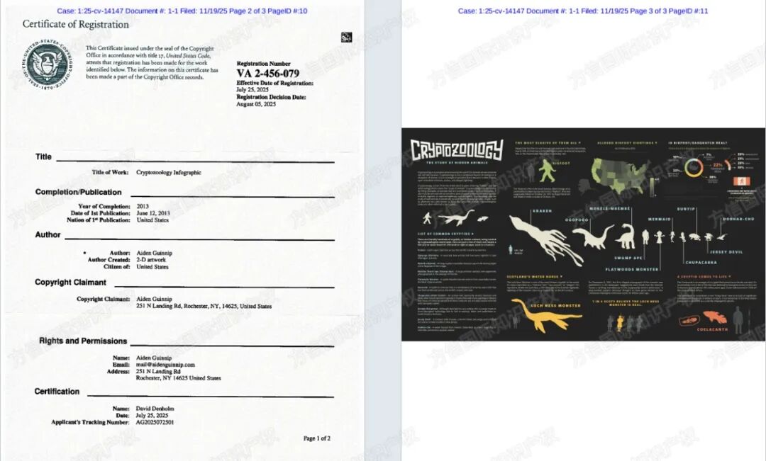 2025-cv-14147,版权TRO防不胜防!神秘动物学海报高危! 3 2025-cv-14147,版权TRO防不胜防!神秘动物学海报高危!