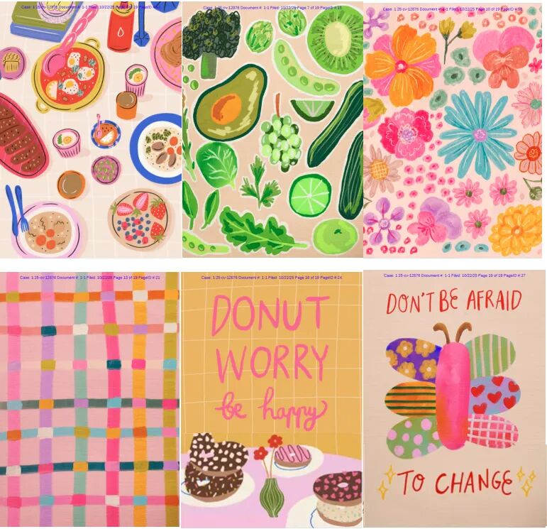 装饰画也侵权？！这6张多巴胺色系插画TRO！