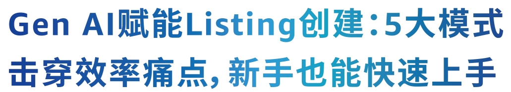 从3天到3分钟，极速创建爆款Listing，亚马逊发布Gen AI详情页创建管理矩阵！