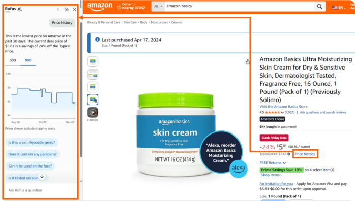 重磅！亚马逊Rufus占领搜索框，价格历史强制公开！