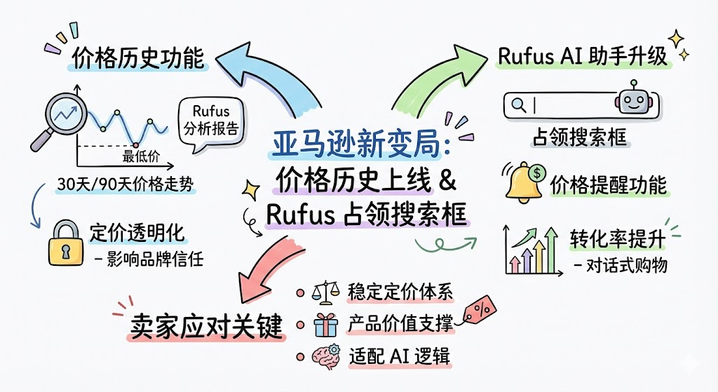 重磅！亚马逊Rufus占领搜索框，价格历史强制公开！