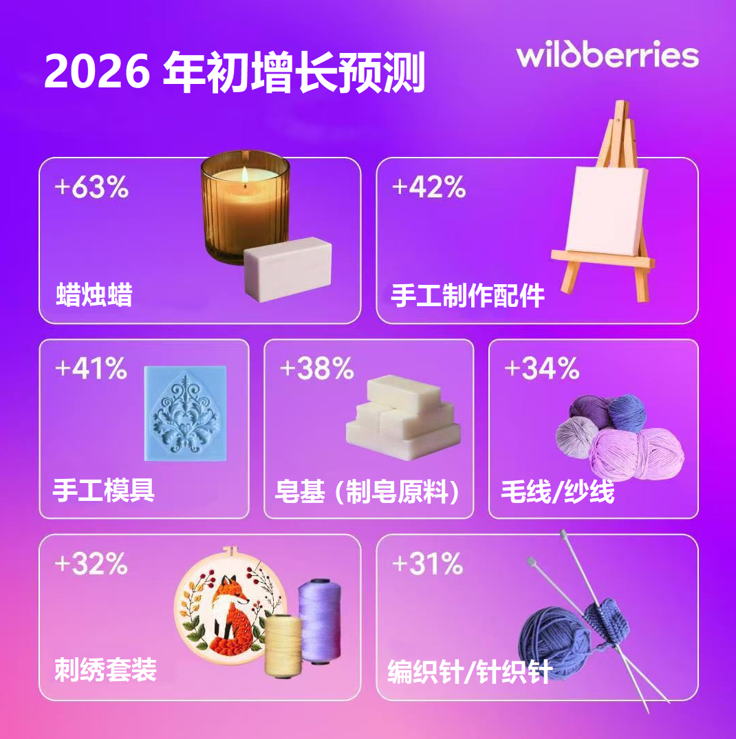 WILDBERRIES下一个DIY类目爆款在哪?2026年初DIY高潜品类预测! 3 WILDBERRIES下一个DIY类目爆款在哪?2026年初DIY高潜品类预测!