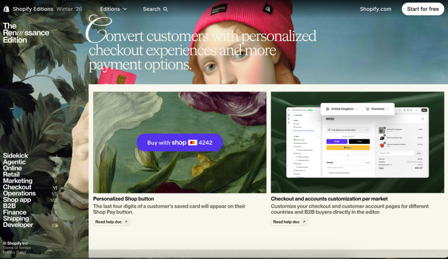 Shopify Winter’26版本已全面上线,解锁150+ 新功能! 16 Shopify Winter’26版本已全面上线,解锁150+ 新功能!