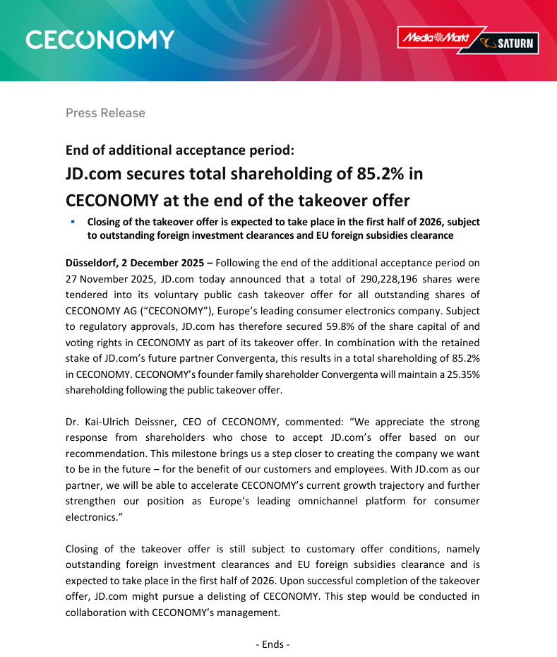 六国热身完毕！京东Joybuy 2026年Q1正式上线欧洲