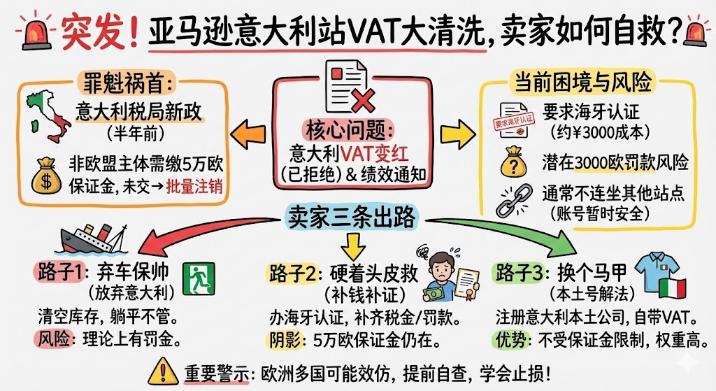 突发！大批亚马逊税号失效，不想交3000欧罚款的看过来！