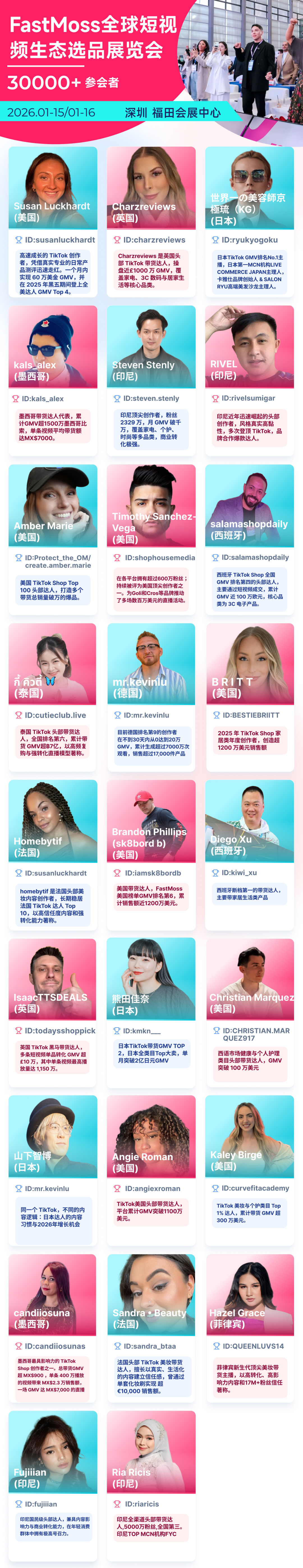 倒计时7天！报名超32,000人，泰国TOP1达人Win William现场选品专场，美国、欧洲、东南亚等TOP级带货达人现场逛展