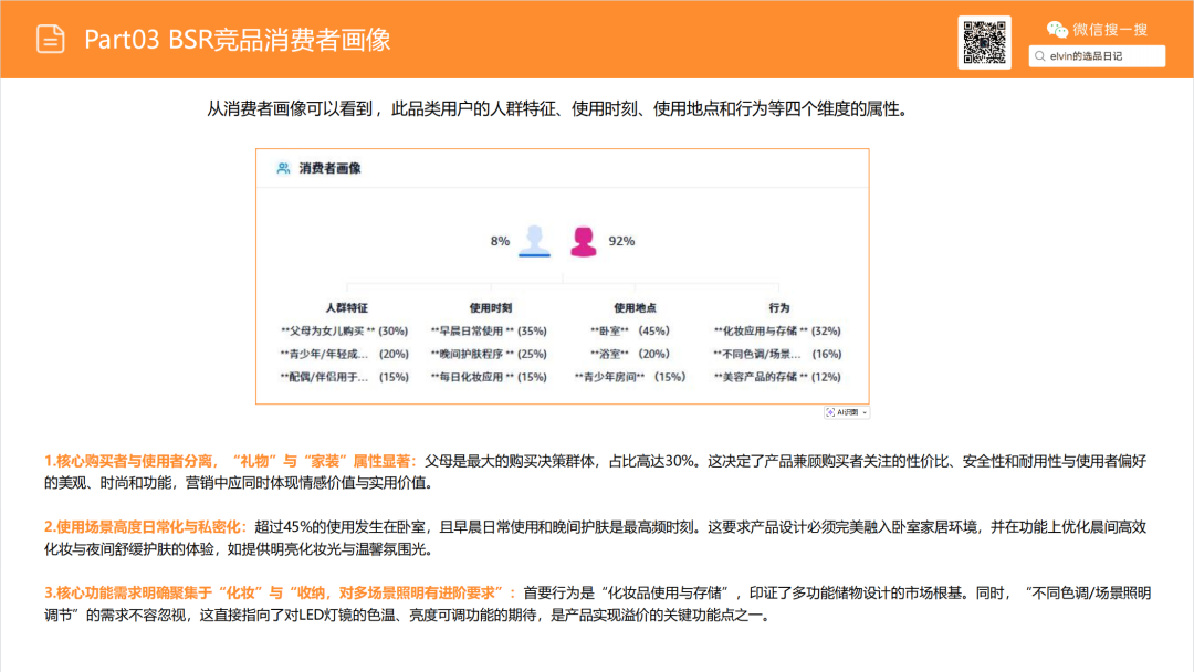亚马逊选品日记第21期：梳妆台类目解读（从用户评论与搜索数据中发现的梳妆台产品创新方向）