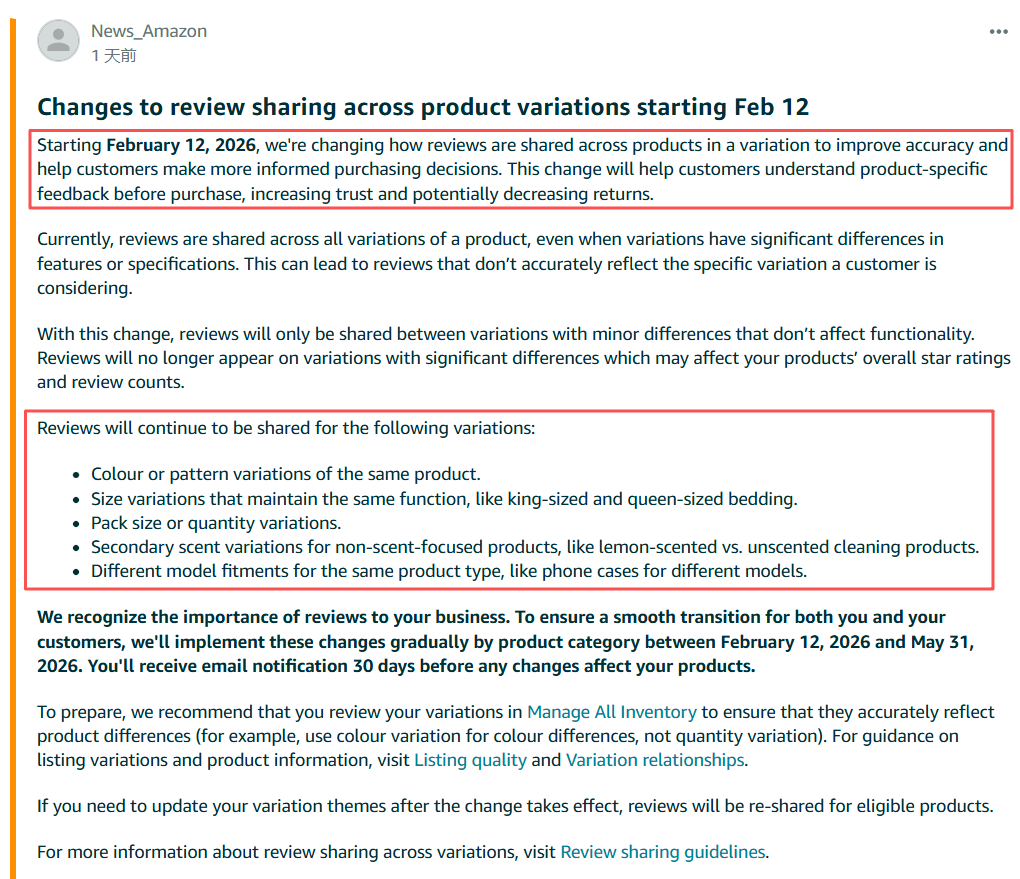 亚马逊评论共享设“硬门槛”，这样的“合并玩法”不奏效了！