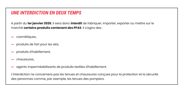 2026年1月起法国禁售含PFAS消费品，欧盟跟进在即，这些产品出口将受影响！