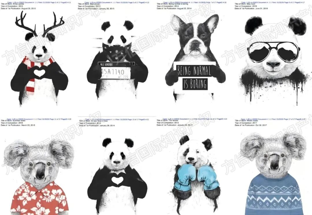 2026-cv-00603，立即自查！八张动物拟人插画已启动版权诉讼！