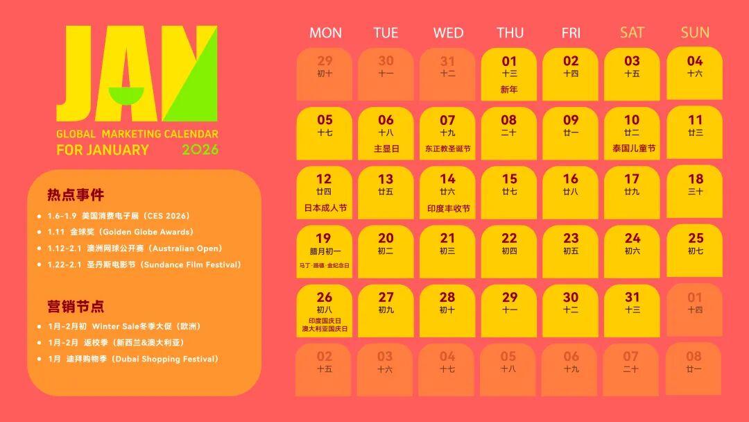 Mad独家|【2026年出海营销日历】请查收!轻松助您策马全球 2 Mad独家|【2026年出海营销日历】请查收!轻松助您策马全球