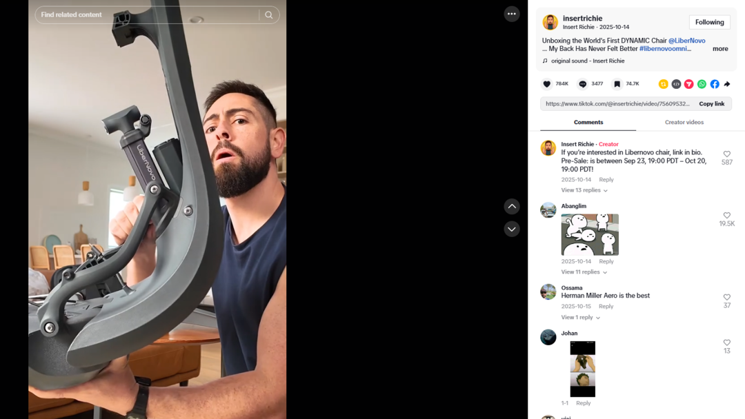 海外红人营销|众筹千万美金!前大疆团队打造“会自己动的AI椅子”! 11 海外红人营销|众筹千万美金!前大疆团队打造“会自己动的AI椅子”!