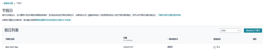 2026亚马逊卖家自配送春节运营全攻略