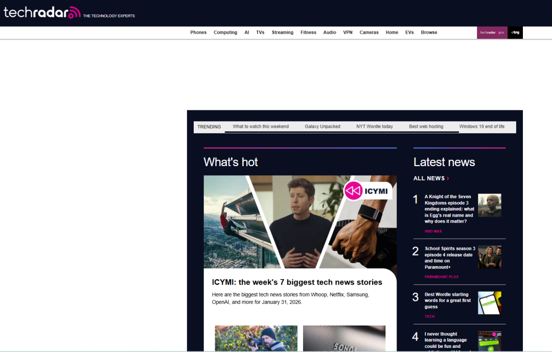 Chat GPT引用超50%,TechRadar如何成为北美极客首选? 3 Chat GPT引用超50%,TechRadar如何成为北美极客首选?