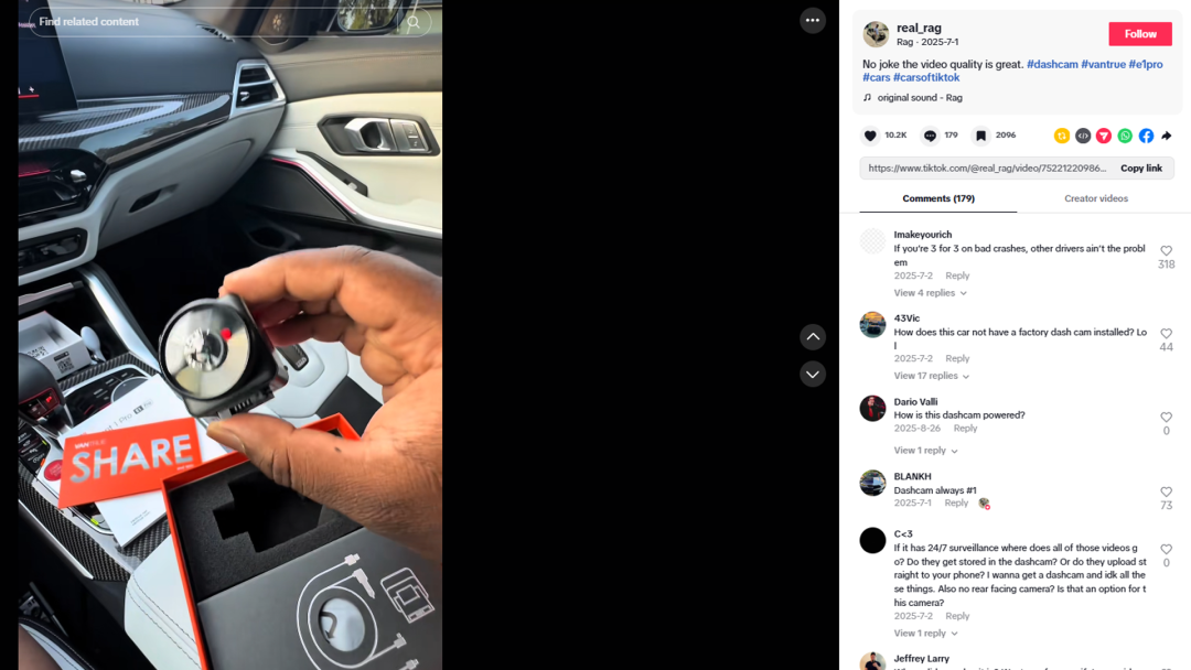 海外红人营销|连续5年欧美销冠！深圳行车记录仪成欧美车主标配！