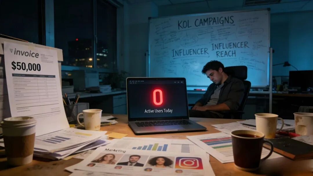 砸了5万美金做KOL，换来0个日活。创业者，别再让网红为你的产品背锅了！